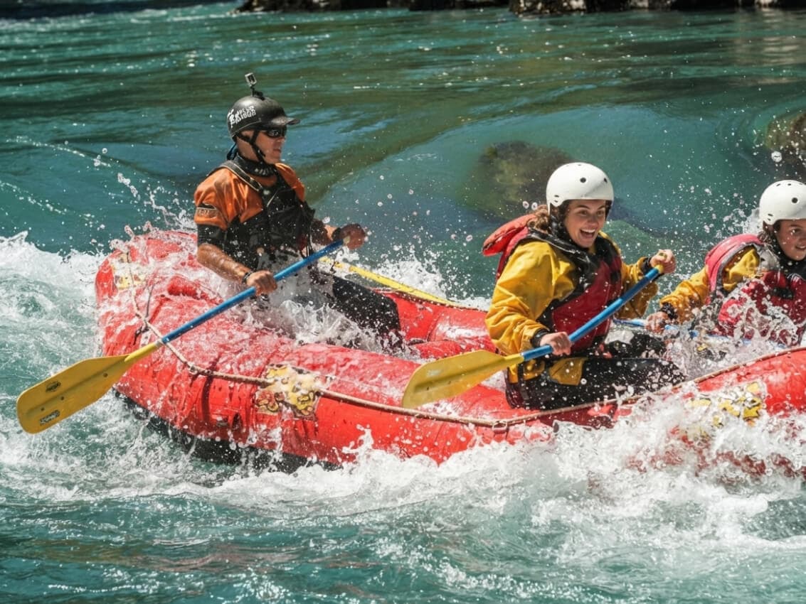 Rafting light en el río Manso
